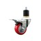 Service Caster 3'' Red Poly Swivel 1-7/8'' Expanding Stem Caster Total Lock Brake SCC-EXTTL20S314-PPUB-RED-178 - alternate 1